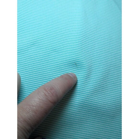 Callaway Mens Size Medium Blue Pin Stripped Opti Dry Short Sleeve Polo Golf - Picture 9 of 12